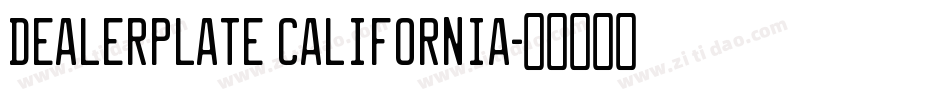 dealerplate california字体转换